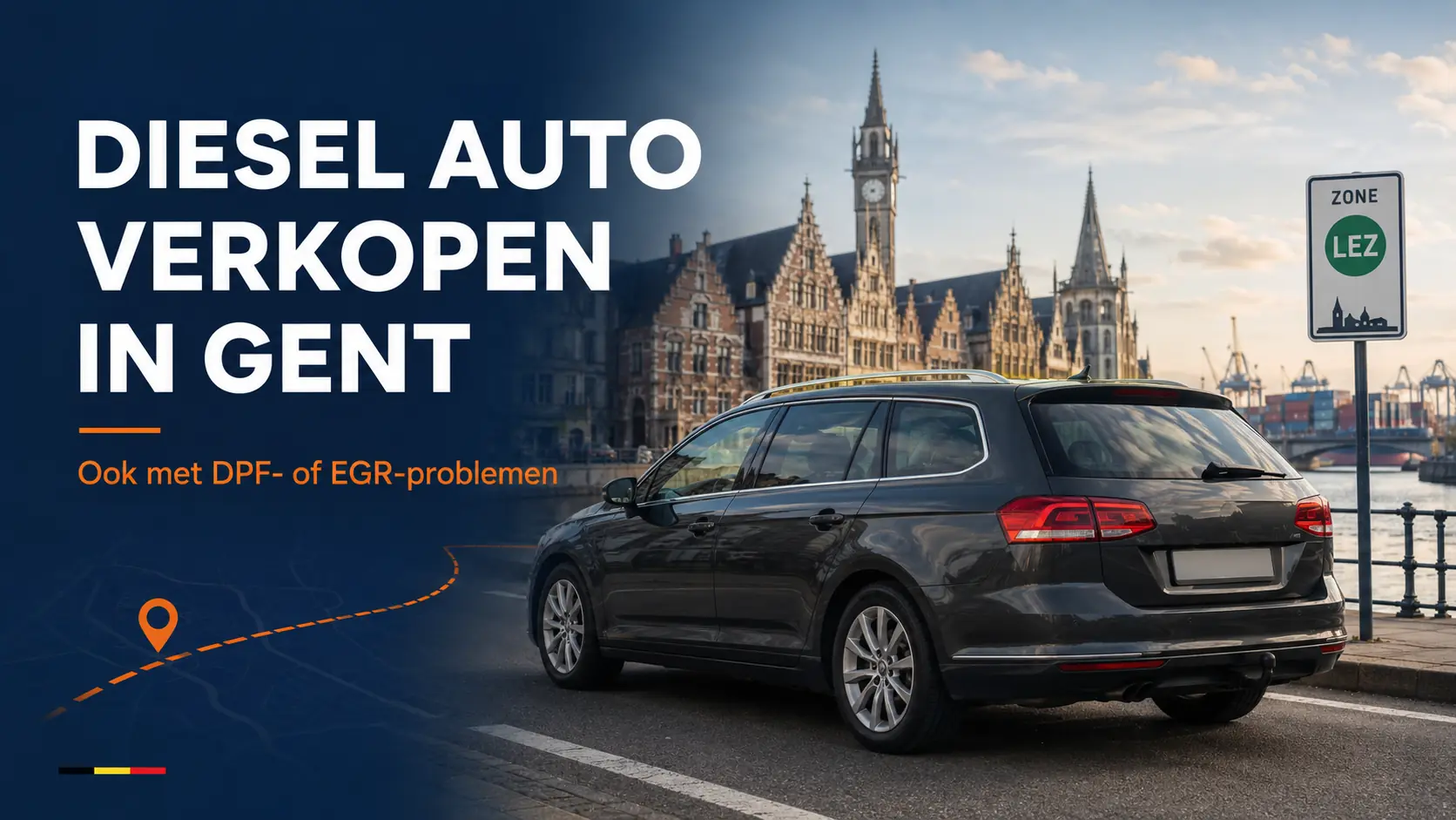 Diesel auto verkopen in Gent: dieselwagen bij de LEZ-zone in Gent, ook met DPF- of EGR-problemen